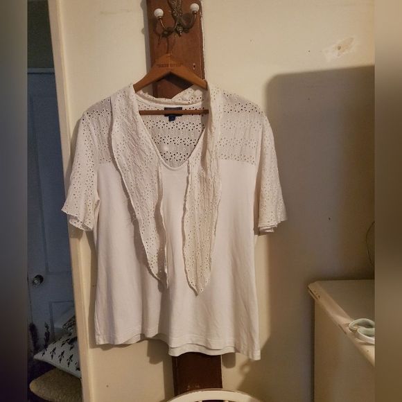Pendleton 1x eyelet short sleeve shirt  white - Picture 1 of 6